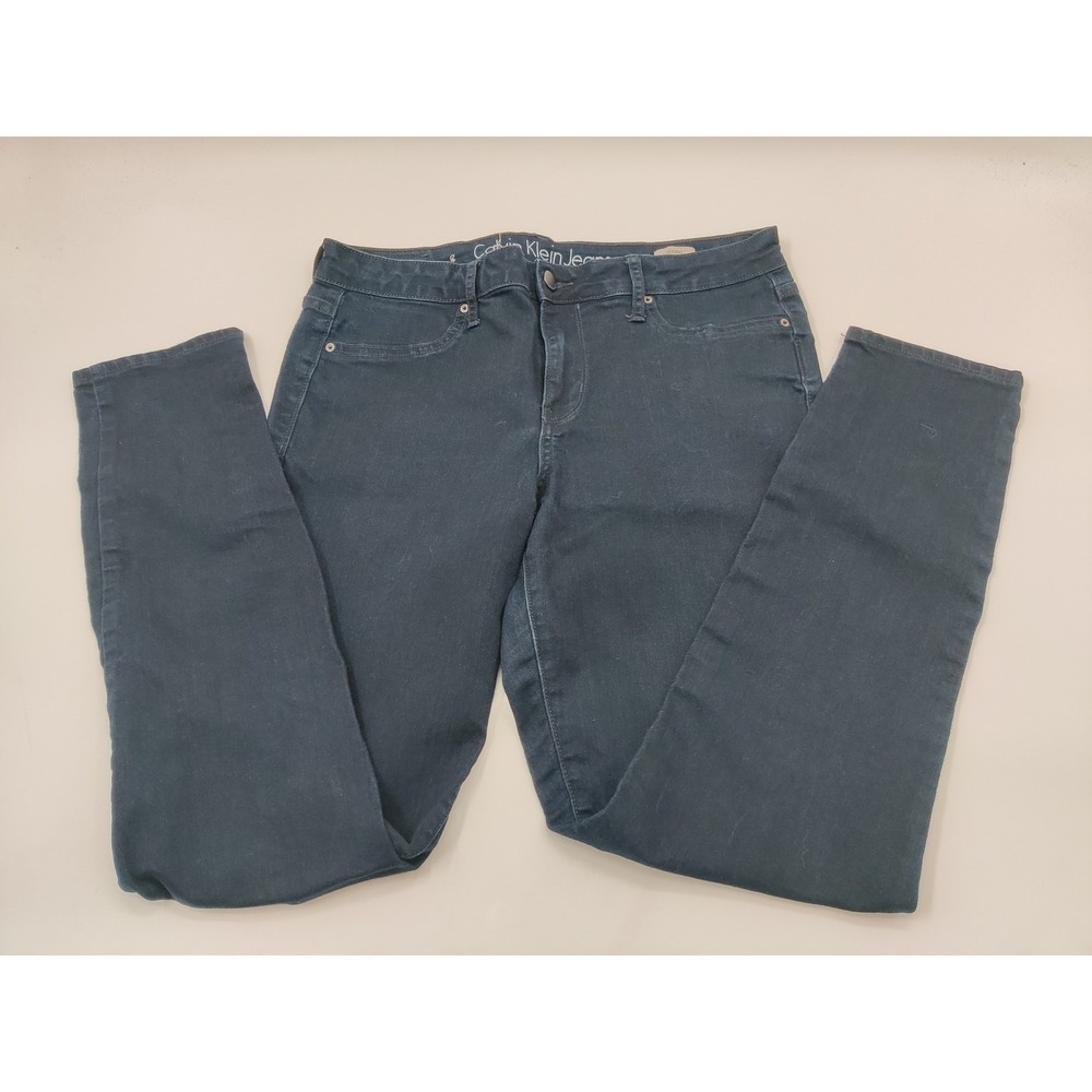 Calvin Klein Jeans Womens 32 Legging Skinny Dark Wash Indigo Stretch Denim Pants